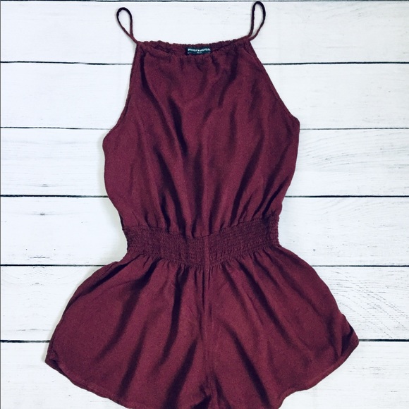 Brandy Melville Dresses & Skirts - Brandy Melville burgundy romper one size